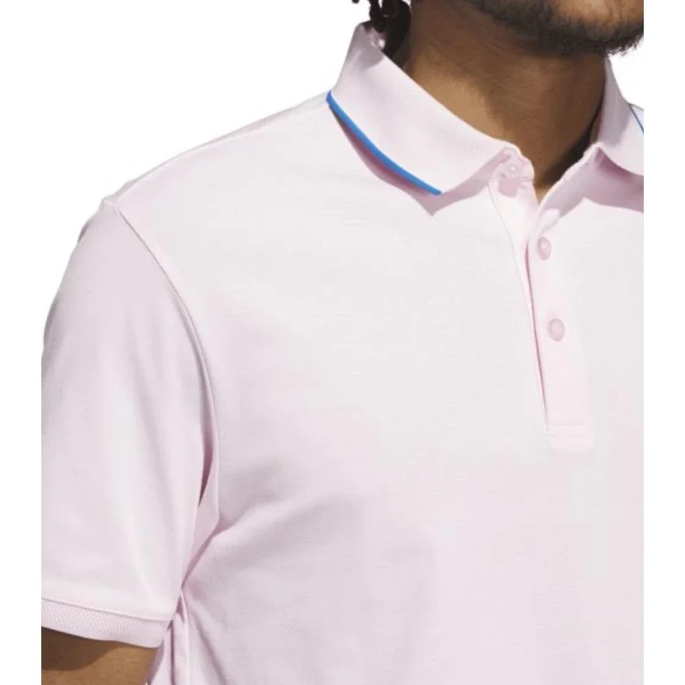 adidas Originals Men Twistknit‎ Trefoil Golf Polo JH3862 Short Sleeve PINK Small